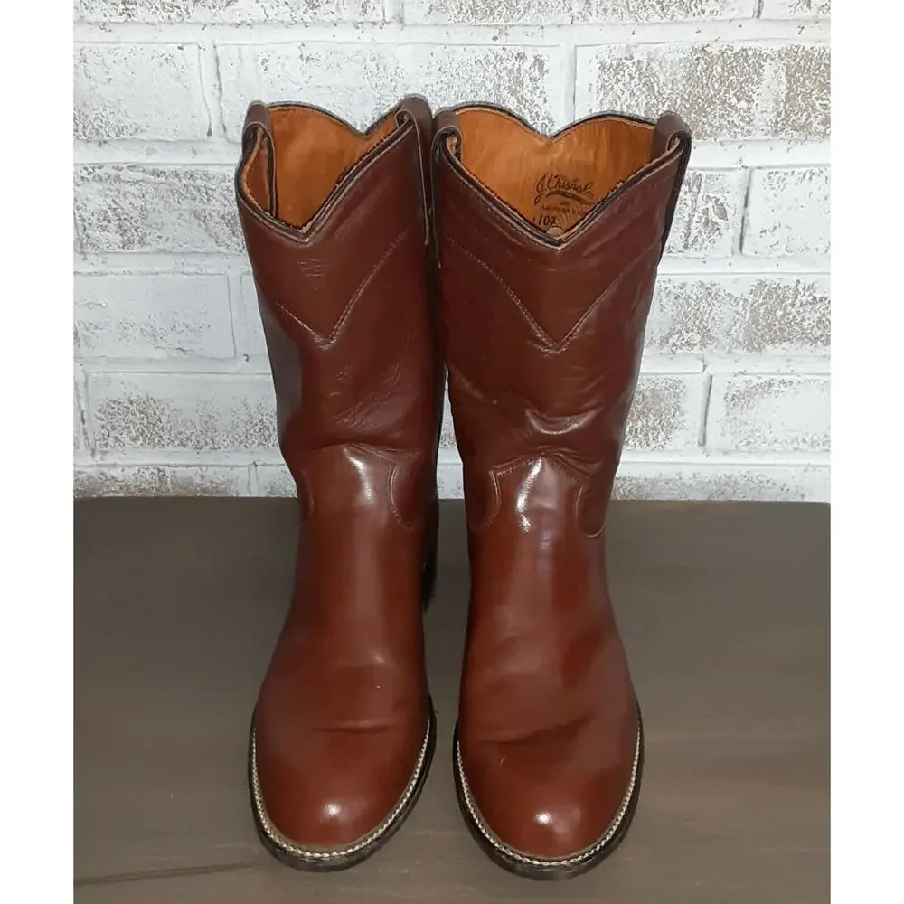 J. Chisholm Vintage Boot sz 7.5M Western Dress, Southern Comfort